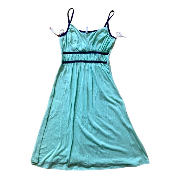 Blu Heaven Spaghetti Strap Dress in Mint and Navy - Picture 1 of 4